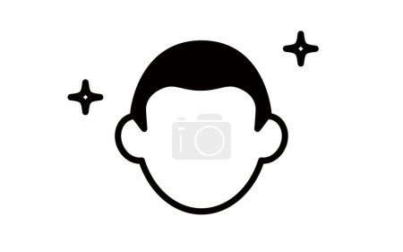 Illustration for Icon of a man with hair, image of AGA - Royalty Free Image