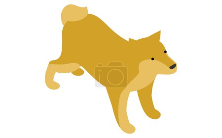 Zur Miete: Haustierfreundliche Eigenschaften (Hunde), isometrische Illustration, Vektorillustration