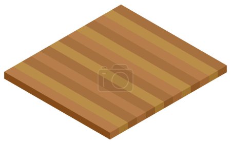 For Rent: Wooden floor, isometric illustration, Vector Illustration