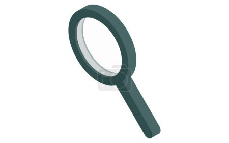 For Rent: Search Magnifying Glass Icon, Isometric Illustration, Vector Illustration