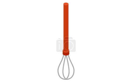 Cookware: whisk, simple isometric illustration, Vector Illustration