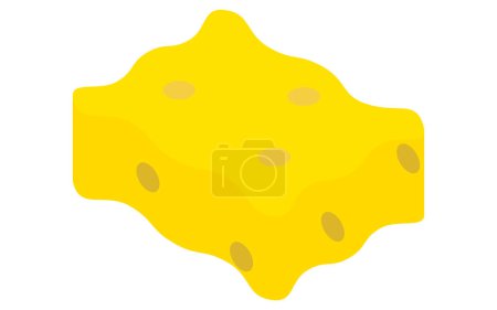 Cleaning supplies: sponge with holes, isometric illustration, Vector Illustration