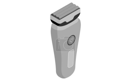 Men's shaving electric shaver, isometric illustration, Vector Illustration