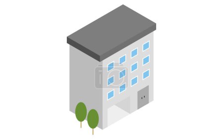 Rental Property: Building (Apartment), Isometric Illustration, Vector Illustration