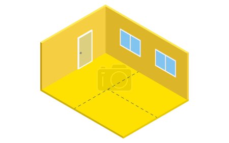 For Rent: Floor plans, isometric illustrations, Vector Illustration