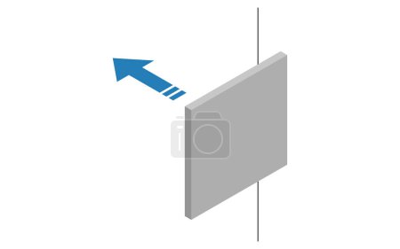 Illustration for Soundproof walls and panels: Examples of noise reduction measures for rental properties, Vector Illustration - Royalty Free Image