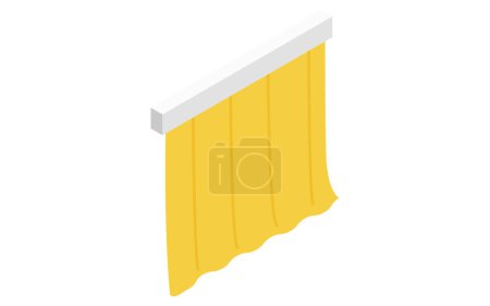 Illustrated guide to soundproof and noise-blocking curtains for noise reduction in rental properties, Vector Illustration