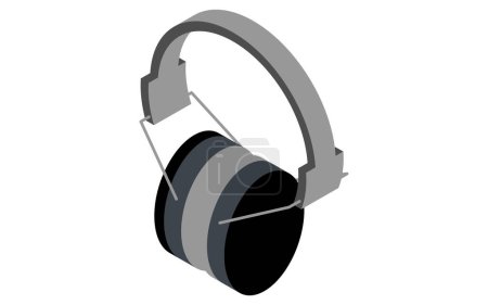 Ohrenschützer Illustration von praktischen Produkten zur Geräuschreduzierung, Vector Illustration