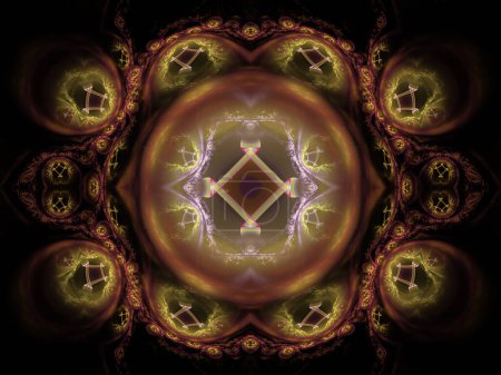 Modèle fractal symbolique lumineux