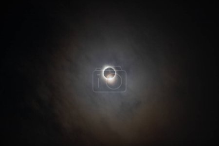 April8, 2024 solar eclipse as seen in Texas. High quality photo