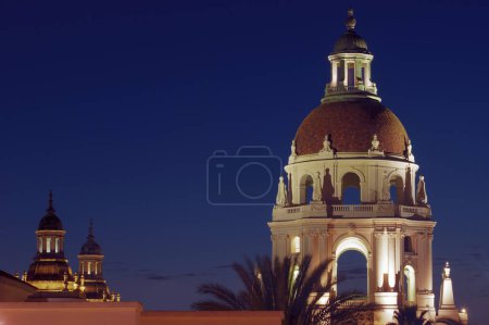 Photo for Pasadena City Hall towers shown during the blue hour. Pasadena is located in Los Angeles County, California, United States. - Royalty Free Image