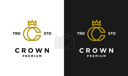 Téléchargez les illustrations : Crown letter C logo icon design template modern - en licence libre de droit