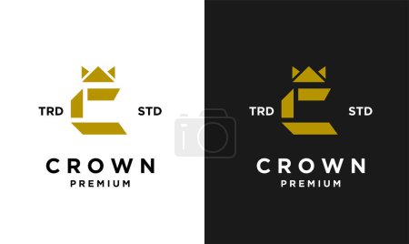 Téléchargez les illustrations : Crown letter C logo icon design template modern - en licence libre de droit