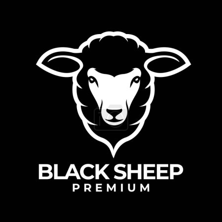 Illustration for Black Sheep logo icon design illustration - Royalty Free Image