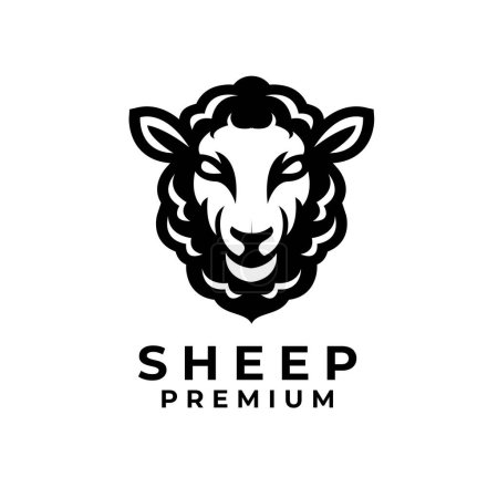 Téléchargez les illustrations : Illustration logo mouton noir icône design - en licence libre de droit