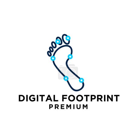 Illustration for Digital Footprint logo icon design illustration template - Royalty Free Image
