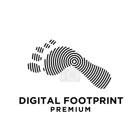 Illustration for Digital Footprint logo icon design illustration template - Royalty Free Image