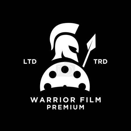 Illustration for Film warrior logo icon design template - Royalty Free Image