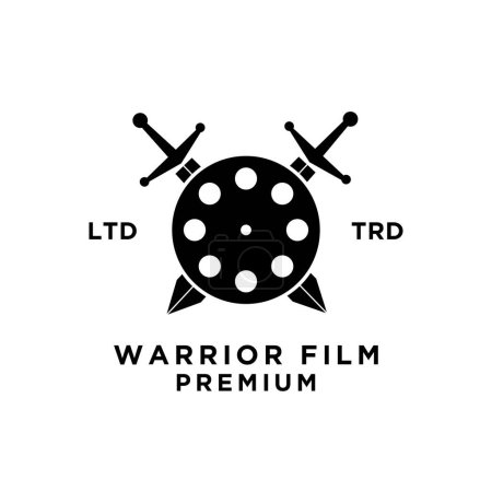 Ilustración de Película guerrero logotipo icono diseño plantilla - Imagen libre de derechos