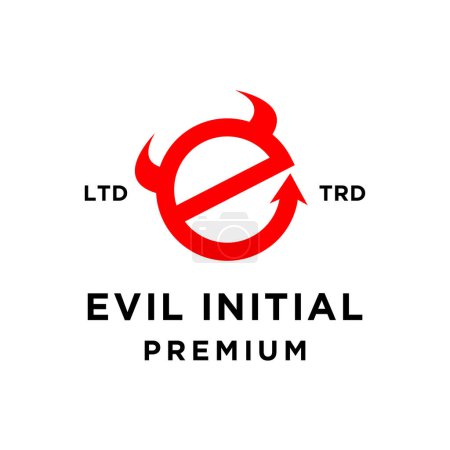 Illustration for Evil hell logo icon design illustration template - Royalty Free Image