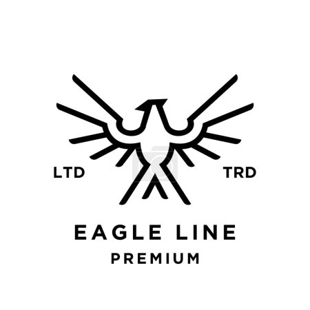Ilustración de Plantilla de ilustración de diseño de icono abstracto Eagle Line - Imagen libre de derechos