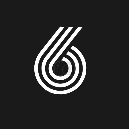 Ilustración de 666 letra monograma icono diseño - Imagen libre de derechos