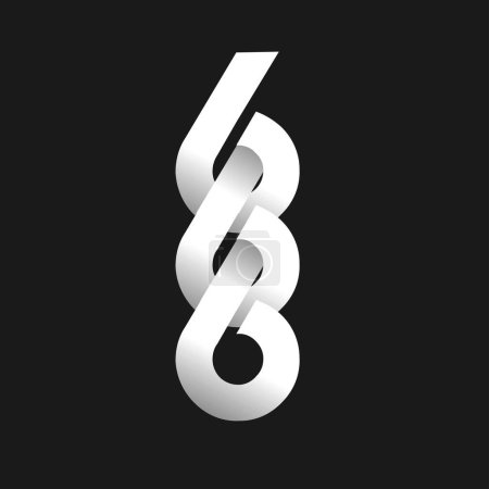 Ilustración de 666 letra monograma icono diseño - Imagen libre de derechos