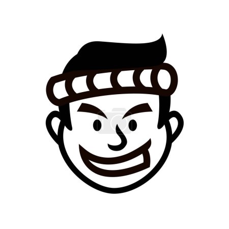 Téléchargez les illustrations : Chef Japon restaurant mascotte icône design illustration - en licence libre de droit