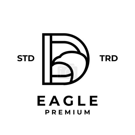 Illustration for D eagle letter icon design illustration - Royalty Free Image