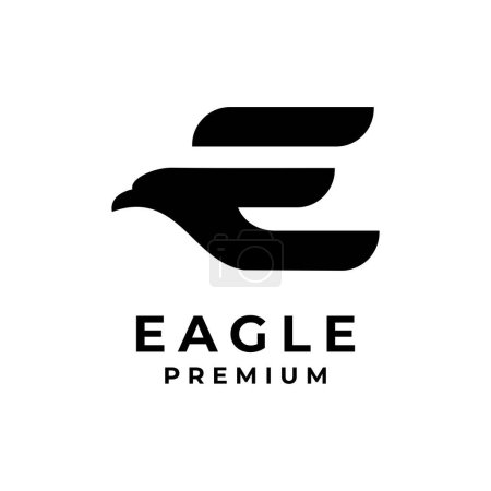 Ilustración de E águila carta icono diseño ilustración - Imagen libre de derechos