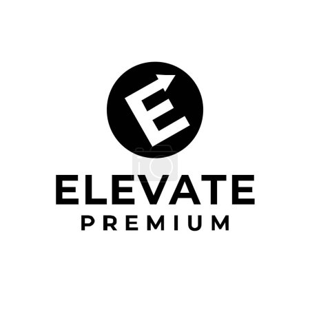 Illustration for Elevate letter icon design illustration - Royalty Free Image