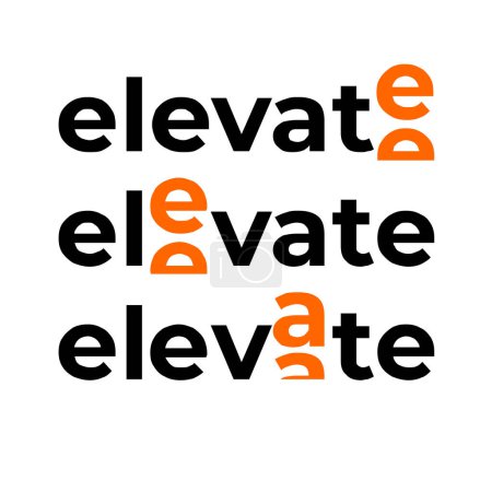 Illustration for Elevate letter icon design illustration - Royalty Free Image