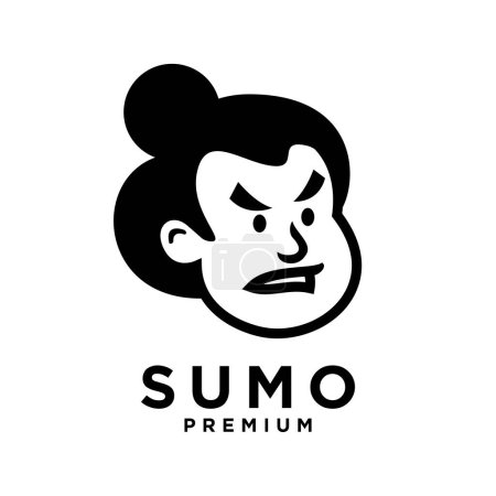 Téléchargez les illustrations : Modèle d'illustration de conception d'icône de mascotte Sumo - en licence libre de droit