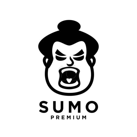 Illustration for Sumo mascot icon design illustration template - Royalty Free Image