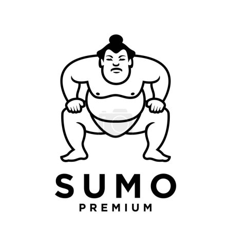 Illustration for Sumo mascot icon design illustration template - Royalty Free Image