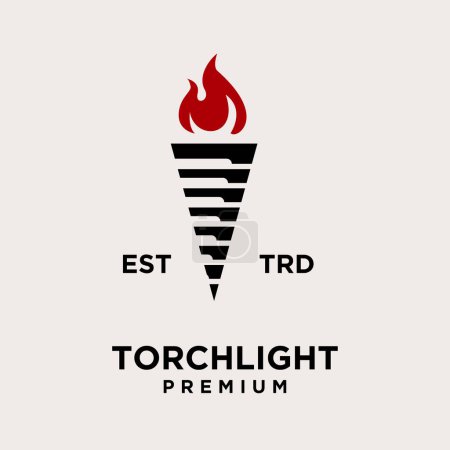 Torch abstract icon design illustration Template