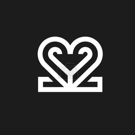 Illustration for 22 letter monogram logo icon design template - Royalty Free Image