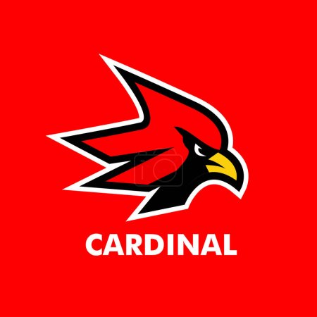 Cardinal mascot icon design illustration template