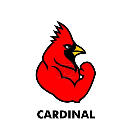 Illustration for Cardinal mascot icon design illustration template - Royalty Free Image