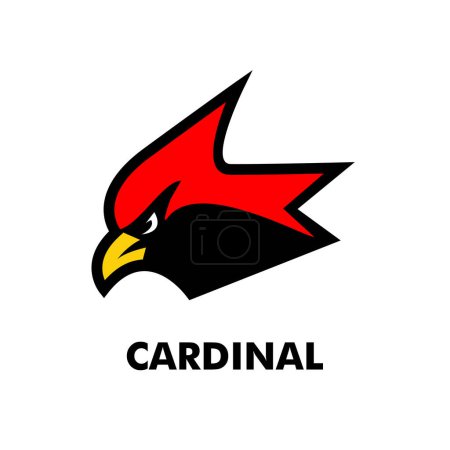 Illustration for Cardinal mascot icon design illustration template - Royalty Free Image