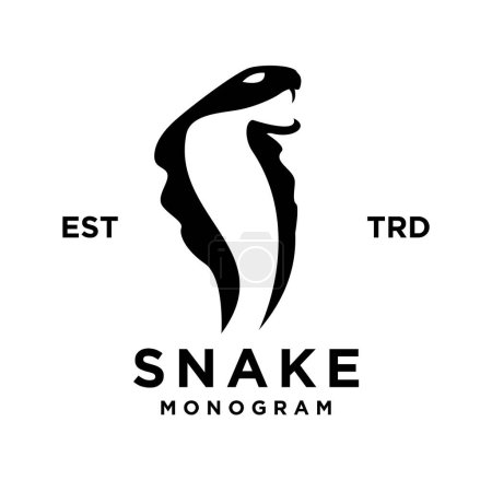 Téléchargez les illustrations : Cobra Snake icône illustration de conception - en licence libre de droit