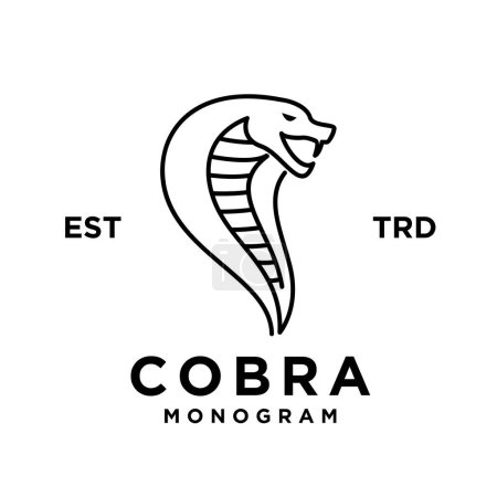 Téléchargez les illustrations : Cobra Snake icône illustration de conception - en licence libre de droit