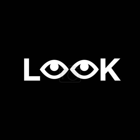 Téléchargez les illustrations : Eye Lettre look logo icône conception modèle design - en licence libre de droit