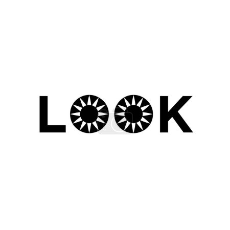 Téléchargez les illustrations : Eye Lettre look logo icône conception modèle design - en licence libre de droit