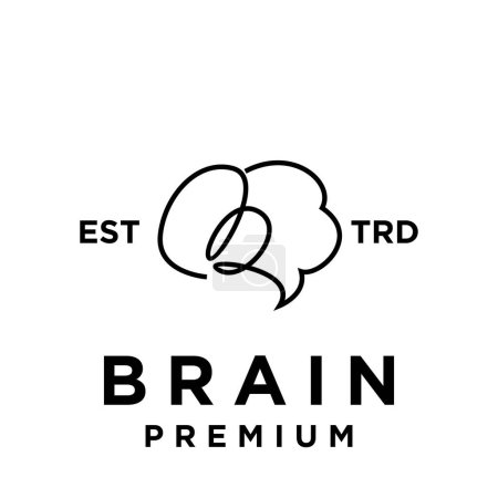 Ilustración de Cerebro B Carta icono diseño ilustración plantilla - Imagen libre de derechos