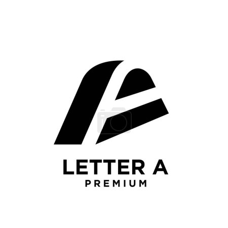 A letter abstract logo design illustration template
