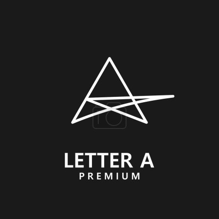 A letter abstract logo design illustration template