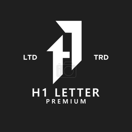Illustration for H7 letter logo icon design template - Royalty Free Image