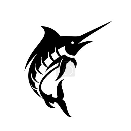 Illustration for Marlin fish silhouette icon design - Royalty Free Image