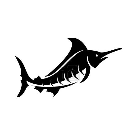 Illustration for Marlin fish silhouette icon design - Royalty Free Image